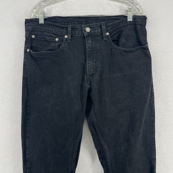 LEVIS 559 Jeans Mens 34x32 Relaxed Straight Denim 5 Pocket Stretch Cotton Black - Picture 4 of 16